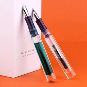 Pluma Estilográfica Majohn C1 2025 Resina Transparente Plumín F Cuentagotas Regalos Escritura - Imagen 1 de 9