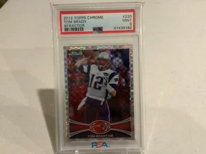 2012 Topps Chrome Tom Brady Xfractor Refractor #220 PSA 9 Patriots - Picture 1 of 2