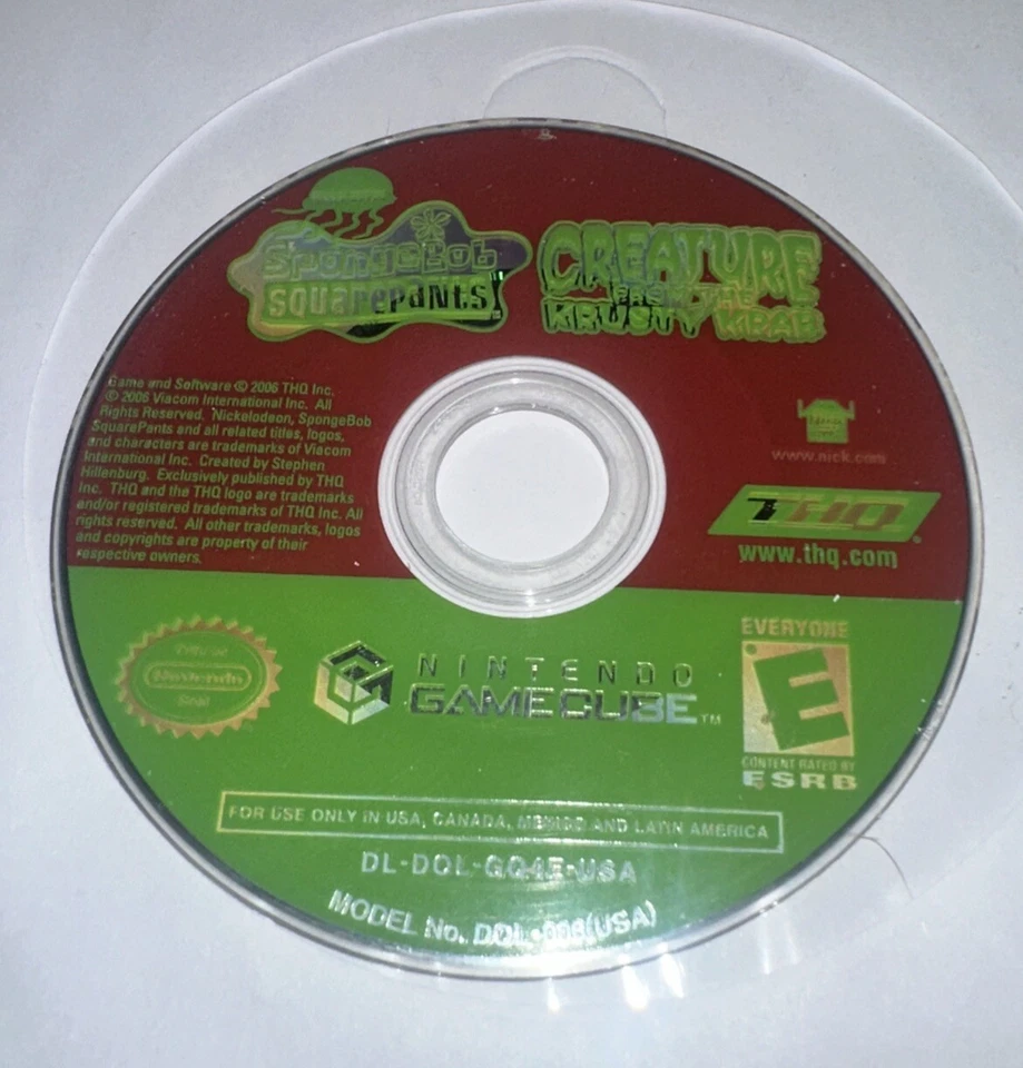 Spongebob SquarePants: Creature from the Krusty Krab Gamecube Disc Only G66 - Image 1 of 1