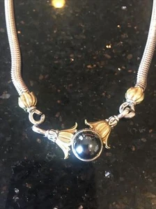 lagos Arcadian Necklace SS 18k gold and hematite - Picture 1 of 6