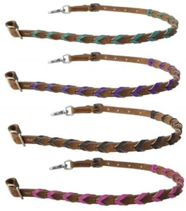Showman Argentina Cow Leather Wither Strap w/ Color Braided Leather Accent - Picture 1 of 6
