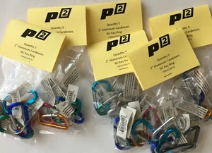 Pack de 5 Mosquetones Aluminio 2" x 1", 5mm Grosor Llavero Colores Mezclados - Imagen 1 de 6