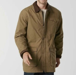 Mens Canvas Jacket Tan Size Small Outdoor Life New Free USA Shipping - Picture 1 of 1