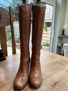 FLORENCE+ FRED brown Leather women's Boots, size 5 UK - Picture 1 of 3