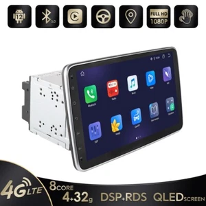 2DIN Rotatable 10.1" Android 14 Touch Screen Car Stereo Radio GPS WIFI BT 8 Core - Picture 1 of 12