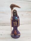 Santa Muerte Blessed Color Purple 7.5" Fully Loade Love Money Care Protection