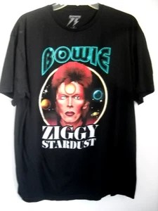 David Bowie Shirt Adult XL Short Sleeve Ziggy Music Graphic Black Tee - Picture 1 of 6