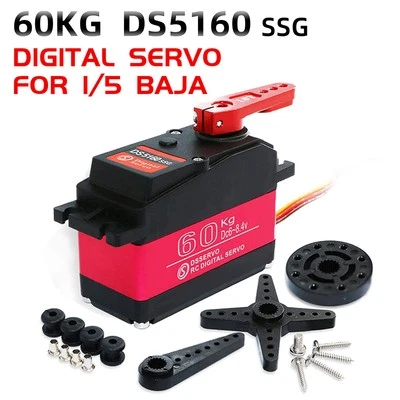60 kg Digitalservo 8,4 V Spannung Metallgetriebe wasserdicht 1/5 Baja Servo - Bild 1 von 4