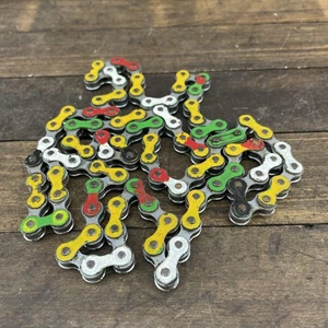 Cadena Bicicleta BMX Izumi Krazy Color De Colección 88 Eslabones Freestyle Crazy Años 80 90 - Imagen 1 de 17