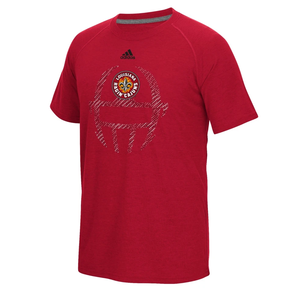 Louisiana Ragin Cajuns NCAA Adidas Men's Football Climalite Ultimate Tee T-Shirt - Image 1 of 1