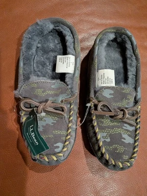 L.L. Zapatillas Bean Wicked Good en camuflaje de feldespato piel de oveja genuina niños talla 2  Foto 1 de 4