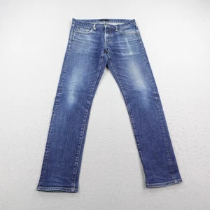 Uniqlo Jeans Herren 32x32 Blau Kaihara Selvedge Denim Slim Straight Mid Rise Faded - Bild 1 von 15