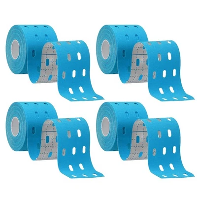2" x 16 ft Kinesiology Tape Breathable 4 Pcs Recovery Tapes for Knees Light Blue Foto 1 de 4