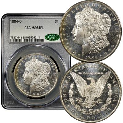1884-O Morgan Dollar $1 CACG MS64 PL CAC - Image 1 of 4