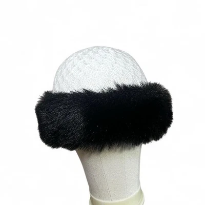 De colección Negro Blanco Imitación Piel Ribete Grandoe Sombrero Banda Accesorios Para Mujer’s Foto 1 de 4