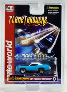 Auto World Flame Throwers 1971 Plymouth Road Runner HO Slot Item #SC366/48 NEW - Picture 1 of 12