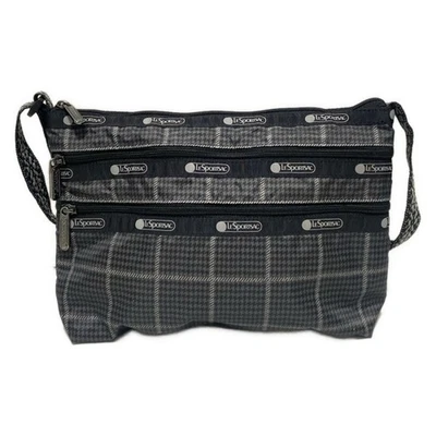 Lesportsac наплечная сумка - серый черный гончая узор - Изображение 1 из 4