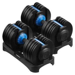 Adjustable Dumbbells Weights 24/40kg Pair Home Gym Fitness Equipment Workout Set - Picture 1 of 62
