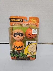 SELTEN NEU IM KARTON Peanuts CHARLIE BROWN tolle Kürbis Figur Maske Geist Kostüm 2008 - Bild 1 von 8