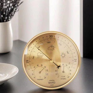 Wall Weather Station Indoor,3 in1 Barometer Thermometer Hygrometer for Gold - Picture 1 of 9