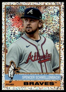 2025 Topps Heritage Chrome Silver Sparkle Spencer Schwellenbach Rookie Atlanta - Bild 1 von 2