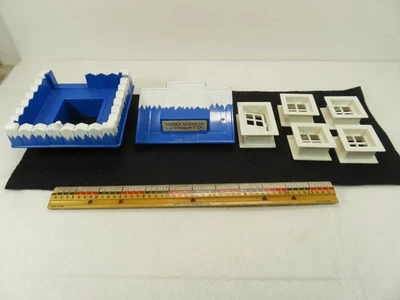 Lincoln Logs Plastic Snowy Mountain Lookout Roof Windows Door LOT 7 Pieces - Image 1 of 4