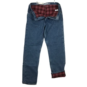 Gander Mountain Flanell gefütterte Jeans Herren 38x36 blau gerades Bein Baumwolle Denim - Bild 1 von 13