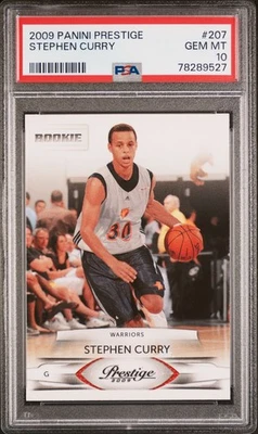 Panini Prestige #207 2009 Stephen Curry radiocontrol novato PSA 10 Foto 1 de 3