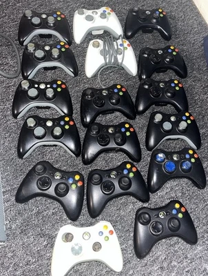 Xbox 360 Controller Job Lot X18 - SPARES & REPAIRS - Image 1 of 4