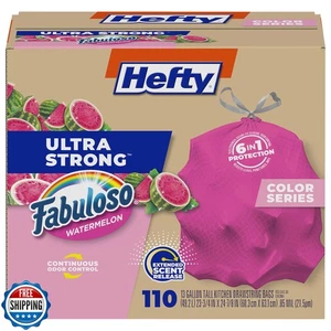 Hefty Ultra Strong 13 Gallon Trash Bags, Tall Kitchen Trash Bags 13 Gallon Si - Picture 1 of 5