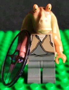Lego Star Wars Jar Jar Binks Minifigur sw0301 bedruckt Kopf Schild 92747pb13 - Bild 1 von 4