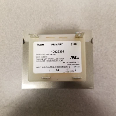 HARTLAND CONTROLS 120VAC Primary 24VAC Secondary Transformer 10029301