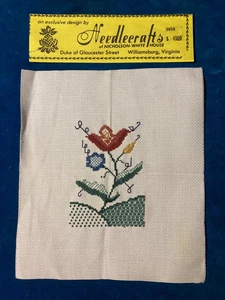 Punto de cruz jacobeo, manualidades con agujas Nicholson-White House Williamsburg, VA, HECHO - Imagen 1 de 4