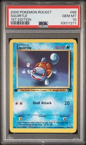 2000 POKEMON ROCKET 1ST EDITION #68 SQUIRTLE PSA 10 - Picture 1 of 2