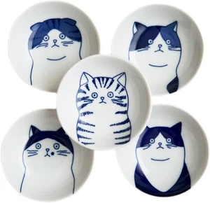 Piccoli Piatti Ceramica Gatto Giapponese - Set di 5 - Ottimo Regalo per Gli Amanti dei Gatti, 5 Gatti - Foto 1 di 12