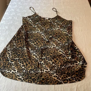 Secret Treasure Women Satin Nightgown Leopard 3X Sexy VTG Chemise Nightgown VTG - Picture 1 of 6
