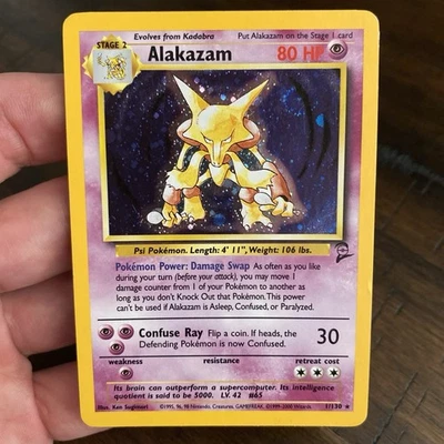 Alakazam 1/130 Holo Swirl Base Set 2 Pokémon - Image 1 of 2