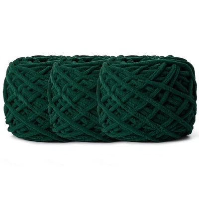 Paquete de 3 hilos gruesos de chenilla esponjosos 100 g (65,6 yardas) para ganchillo - suave para bebé Foto 1 de 4