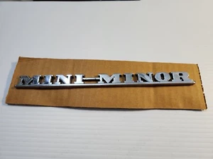 mini minor badge emblem motif body mini-minor miniminor chrome - Picture 1 of 3
