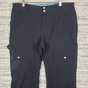 Eddie Bauer Pants 16 Bootcut Cargo Fleece Lined Outdoors Black Measure 38x31 - Picture 1 of 10