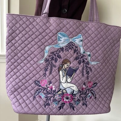 Vera Bradley Disney LITERARY BELLE Large Vera Tote Bag Purse Beauty & The Beast - Image 1 of 4