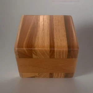 HANDMADE EXOTIC JEWELRY BOX. OAK CHERRY ASH PURPLE HEART VALENTINES “D” - Picture 1 of 6