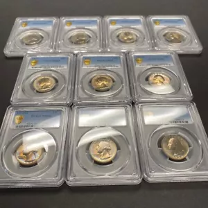 Lot of 10 Washington Quarters, PCGS Secure w/ True Views- Rainbow Album Toned - Picture 1 of 12