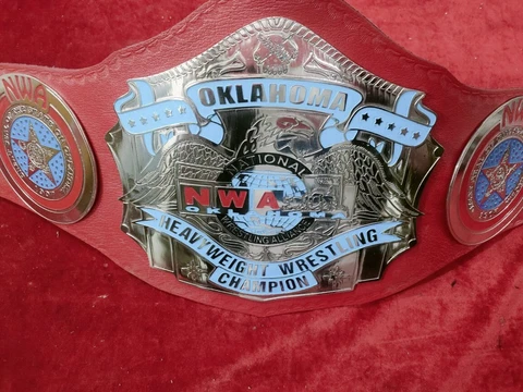 NEW Oklahoma national heavy weight champion ship wrestling belt 4mm ZINC Cover