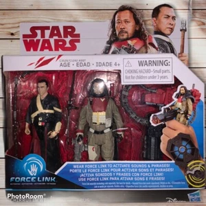 Hasbro Star Wars Force Link Chirrut Imwe Baze Malbus confezione da 2 action figure nuove - Foto 1 di 8