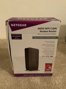 Netgear N600 Wifi Kabel Modem Router 802.11n - Zdjęcie 1 z 4
