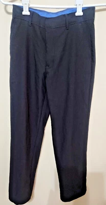 IZOD Boy's Slim Fit Black Flat Front Dress Pants Size 12 - Image 1 of 4