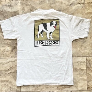 VTG Big Dogs Sierra West Animal Mullet White Single Stitch T Shirt Sz L FITS M - Picture 1 of 7