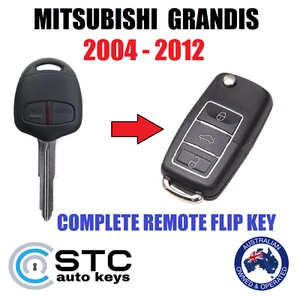 suits MITSUBISHI GRANDIS 2004-2012 COMPLETE REMOTE CHIP FLIP TRANSPONDER KEY - Picture 1 of 10