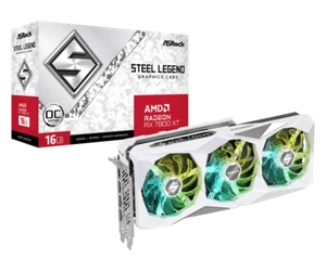 ASRock AMD Radeon RX 7800 XT Steel Legend 16GB OC Grafikkarte weiß [NEU] - Bild 1 von 9